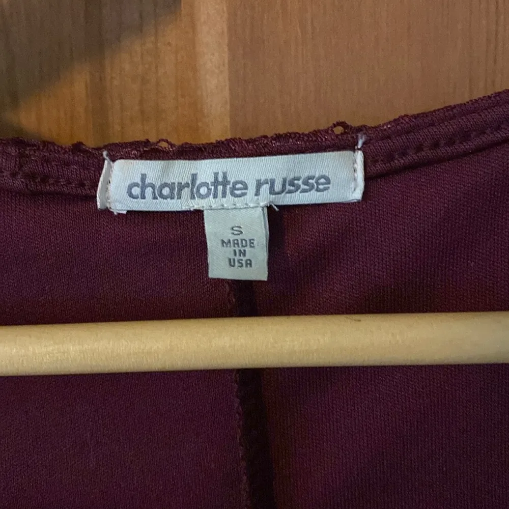 Charlotte Russe Size Small Women's Teen Burgundy Dress - Image 2