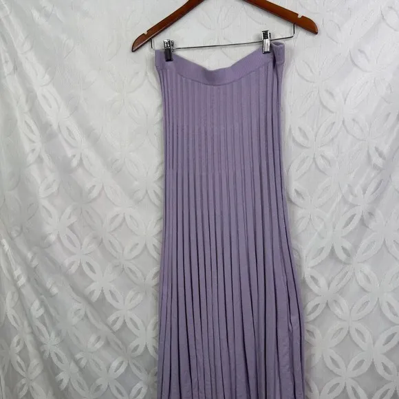 FP Beach‎ Free People Lavender Mira Knit Maxi Sweater Skirt Size L - Image 4