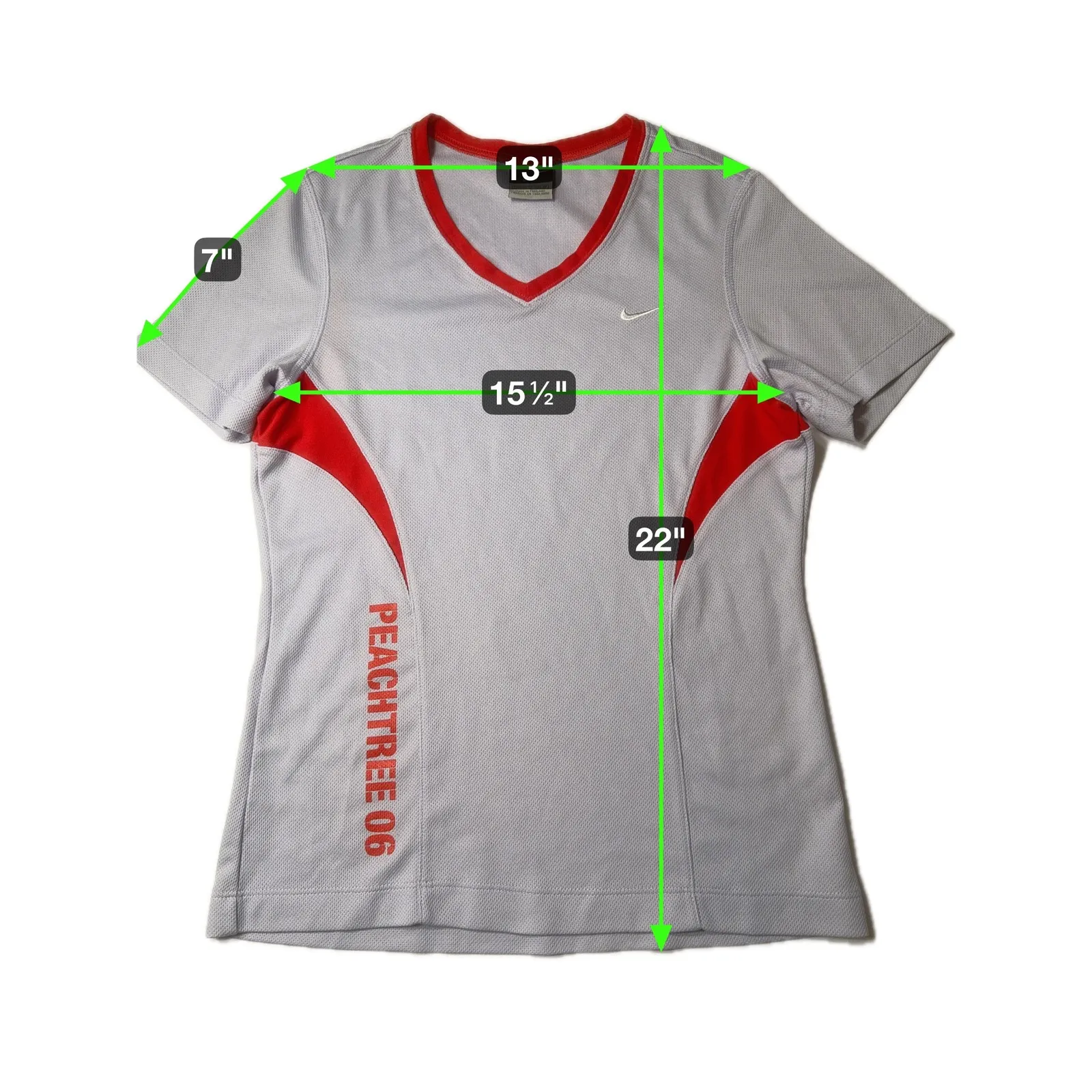 Nike Peachtree Road Race 2006 Dri Fit Tee and Tempo Shorts Set Womens XS Atlanta - Image 6