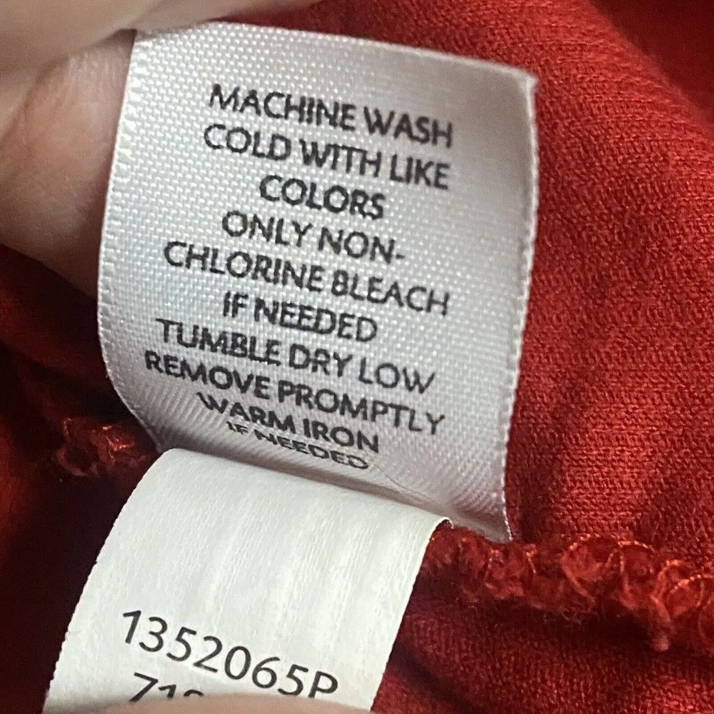 J. Jill Women Small Petite Button Down Shirt Corduroy Red Oversized Soft Cotton - Image 6