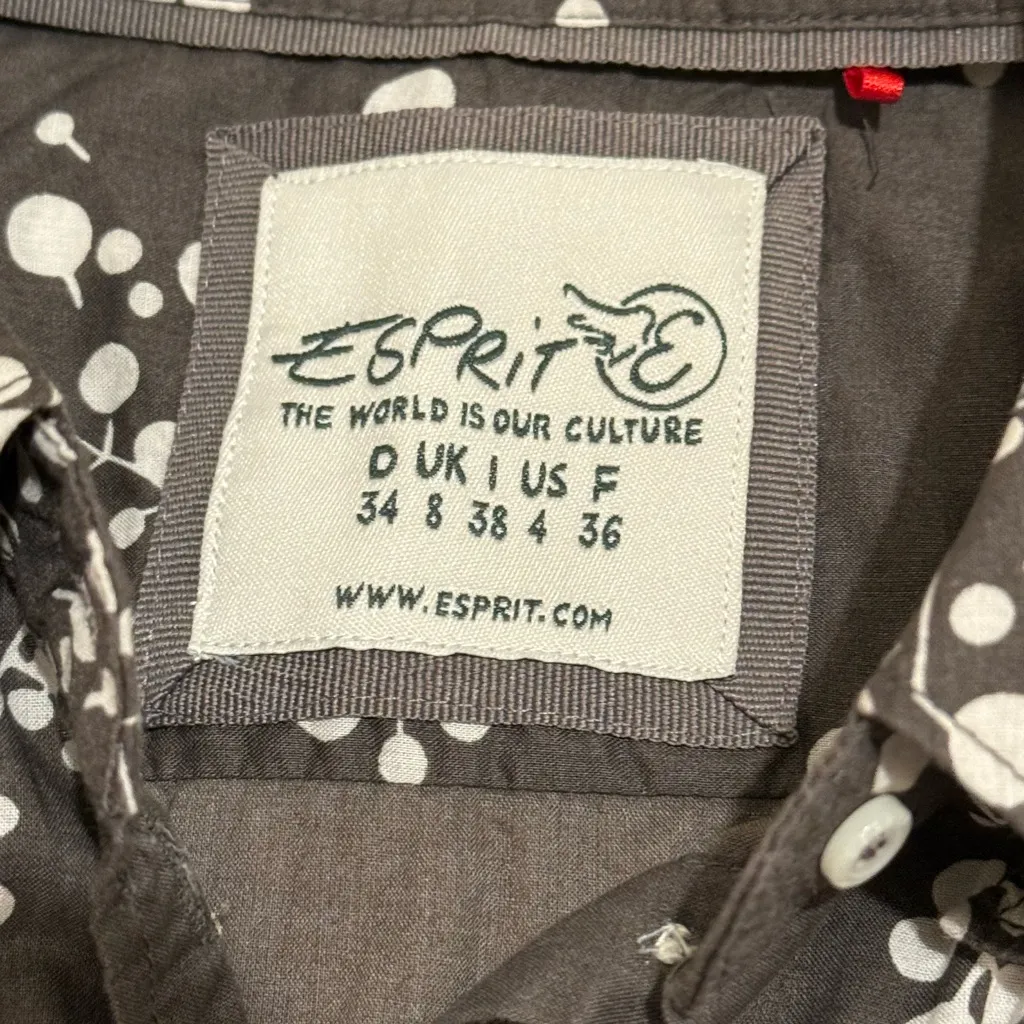 Vintage Esprit Black and White Button Down Shirt - Image 3