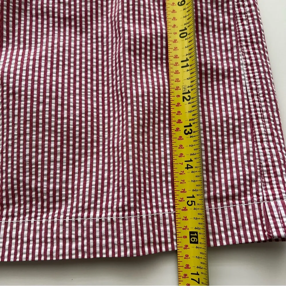 Ralph Lauren red white striped coastal seersucker preppy nautical skirt 6 - Image 5