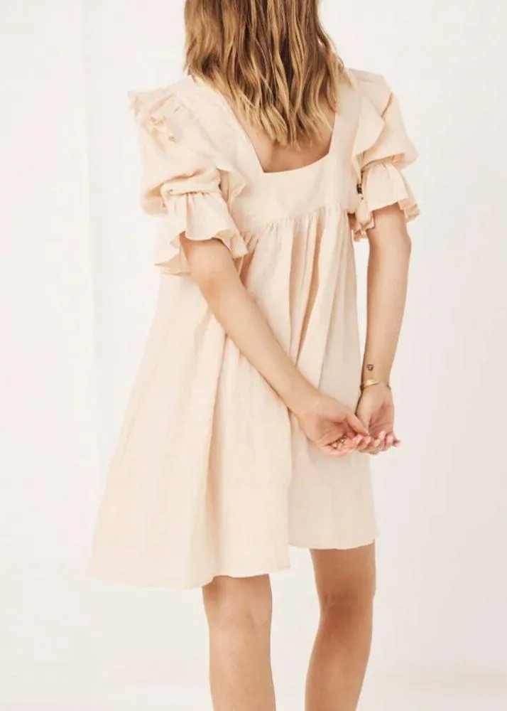 Spell & The Gypsy Linen Dress NWT mae mini womens Pink (medium) boho cottagecore - Image 6