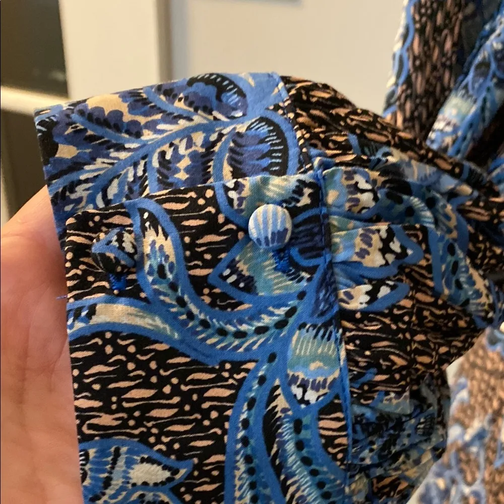 MISA Los Angeles Nolan Mini dress in Blue Sunflower print size extra extra small - Image 7