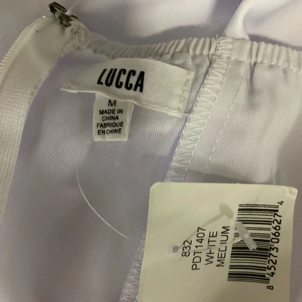 #134 LUCCA white cold shoulder blouse - Image 3