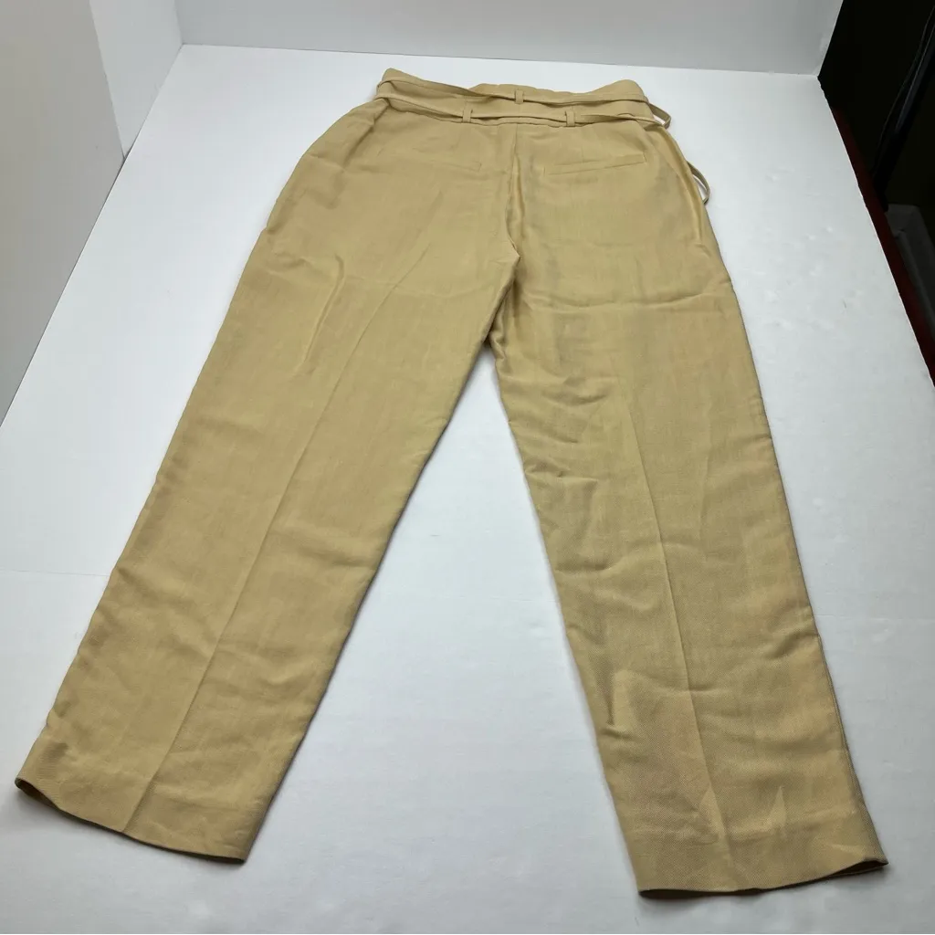 Brunello Cucinelli Beige Viscose Linen Blend Pant High Waist Womens Size 4 NEW‎ - Image 17