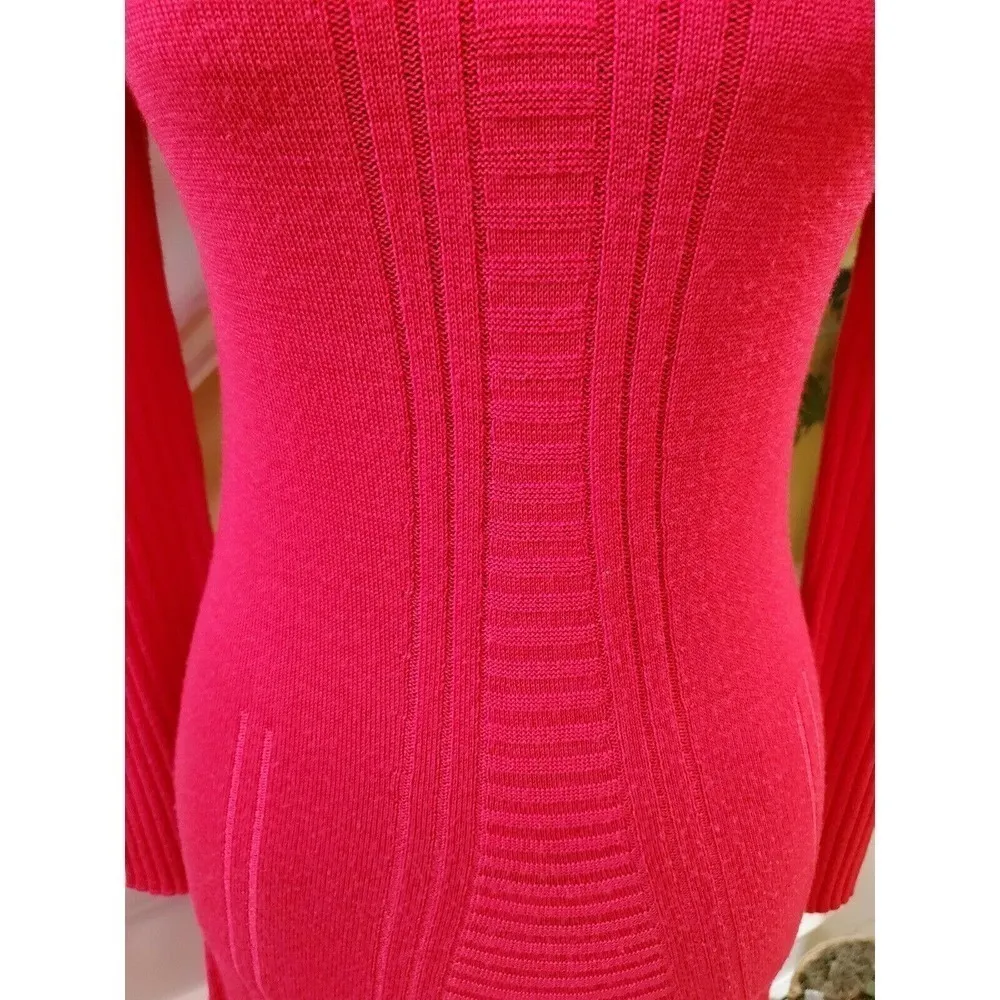 KRIMSON KLOVER Wool V Neck Sweater Knit Dress S XS - Image 3