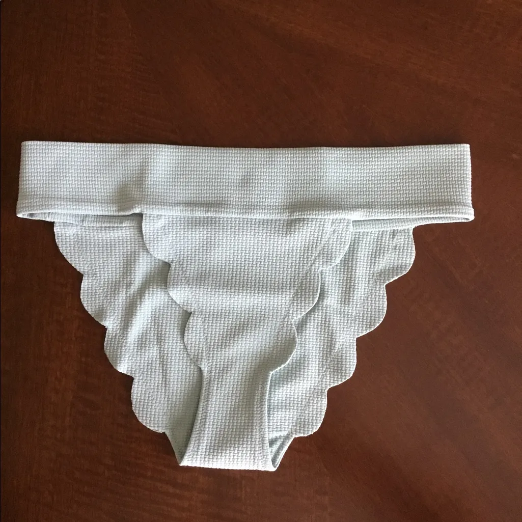 Marysia Swim Light Blue Scalloped Bikini Bottom Size M - Image 2