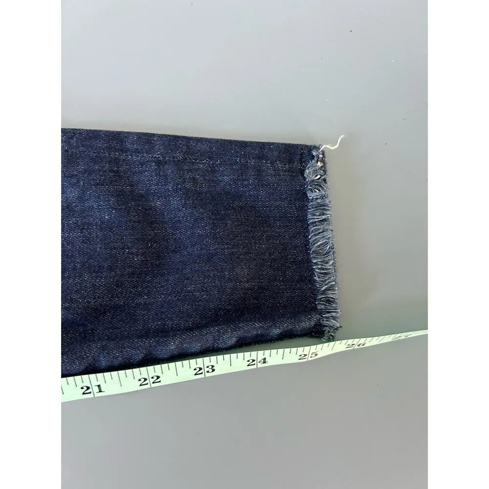 Jonathan Simkhai Standard womens jeans size 24 dark wash skinny raw hem Blue - Image 7