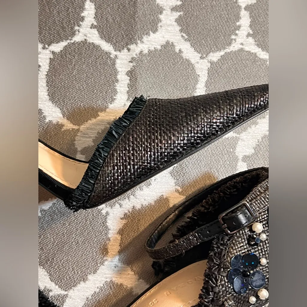 Zara Black Heels Embellished Ankle Strap EU 36 US 5.5 - Image 4