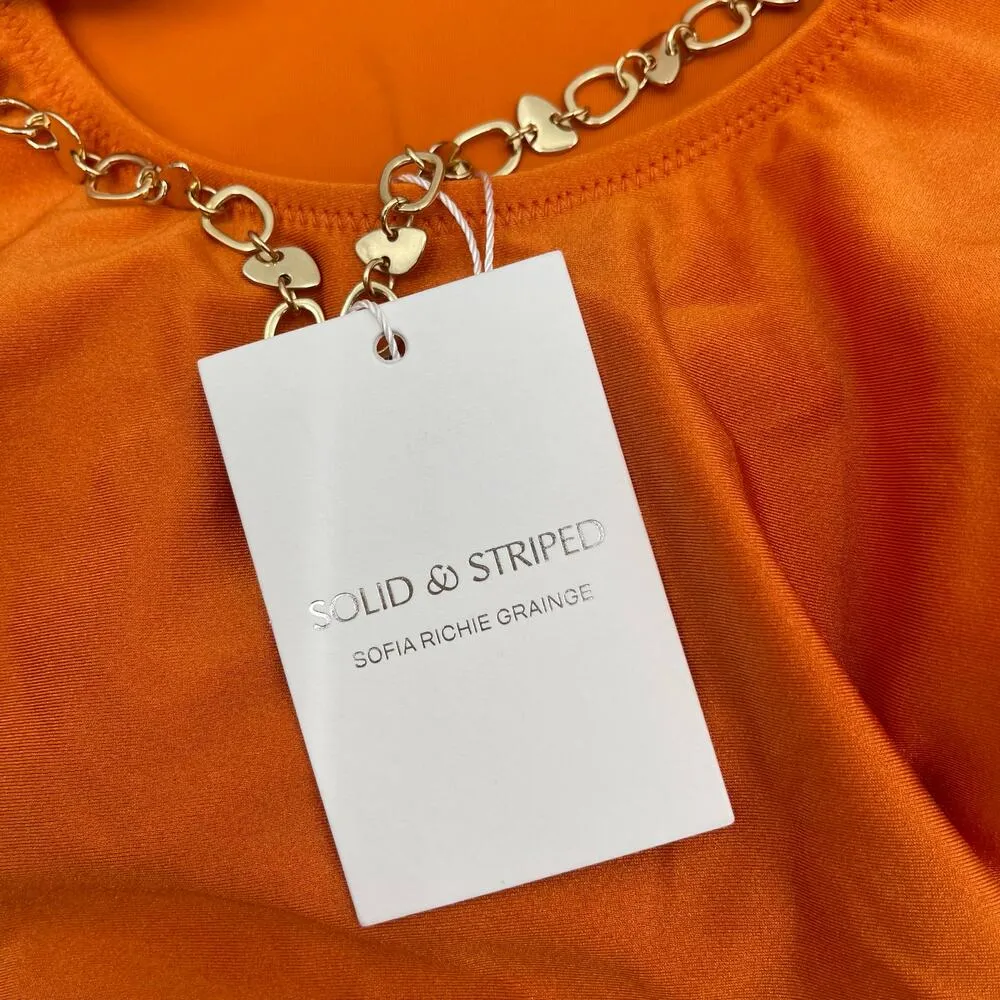 Solid & Striped The Zoya Swimsuit Small Sofia Richie Grainge NWT Gold Chain Swim - Image 8