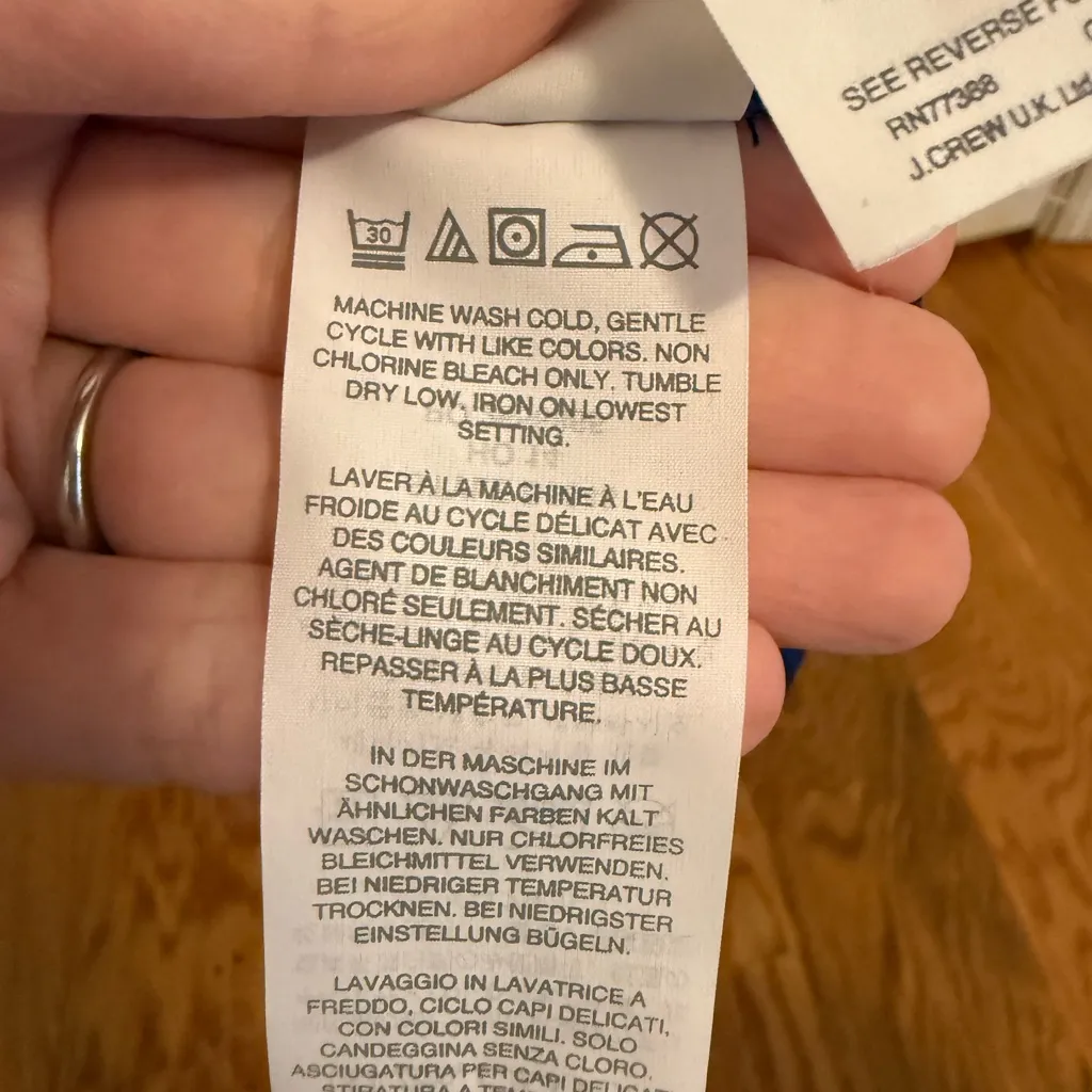 J.Crew Tassel Trimmed Top - Bright Indigo - Size 00 - Image 6