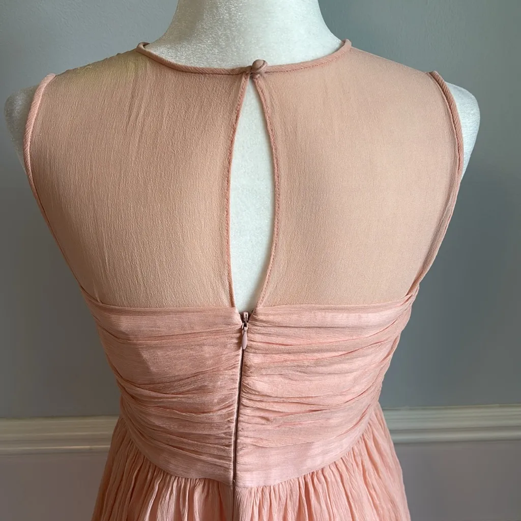 J. Crew  Clara Dress Silk Chiffon Dress Sz 8 Petite Romantic Balletcore Silk - Image 7