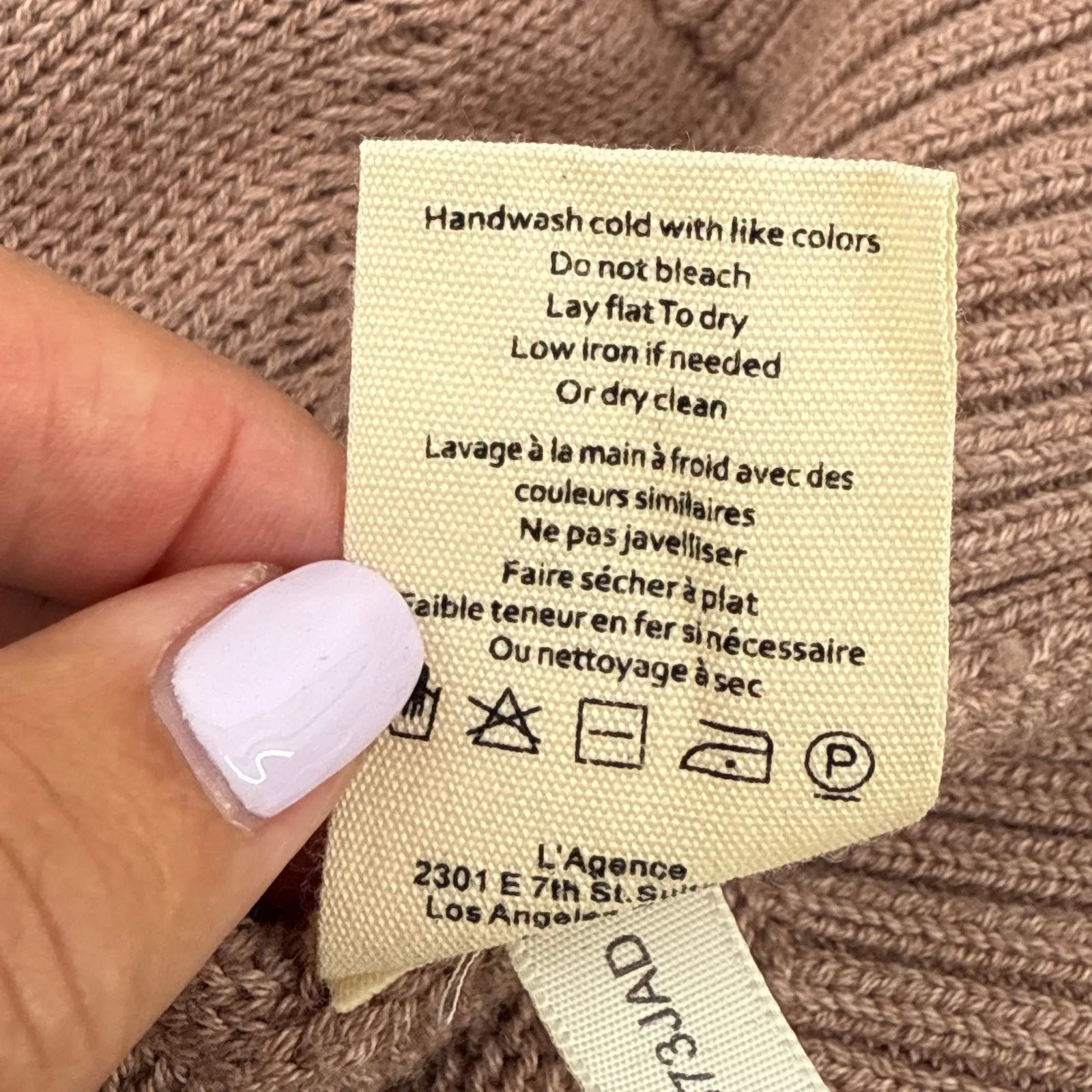 NEW NWT L'AGENCE Harleen Cardigan Medium in Brown Belted Knit Duster Sweater - Image 10