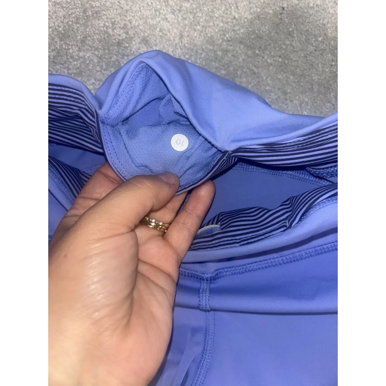 Lululemon Cut The Crop Leggings Lullaby W6B78S Low Rise 17" Women's Size‎ 10 - Image 3