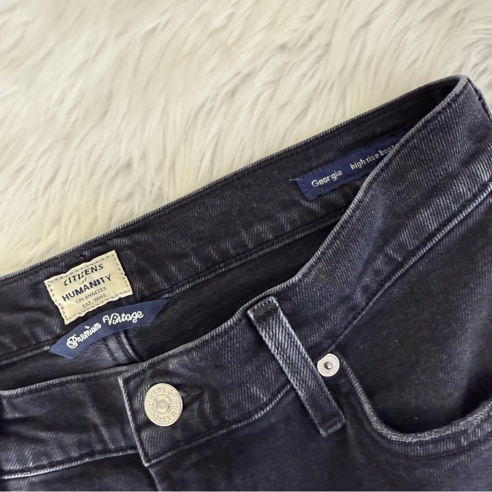 Citizens of humanity Georgia high-rise boot cut jeans Black Split Size 27 - Image 7