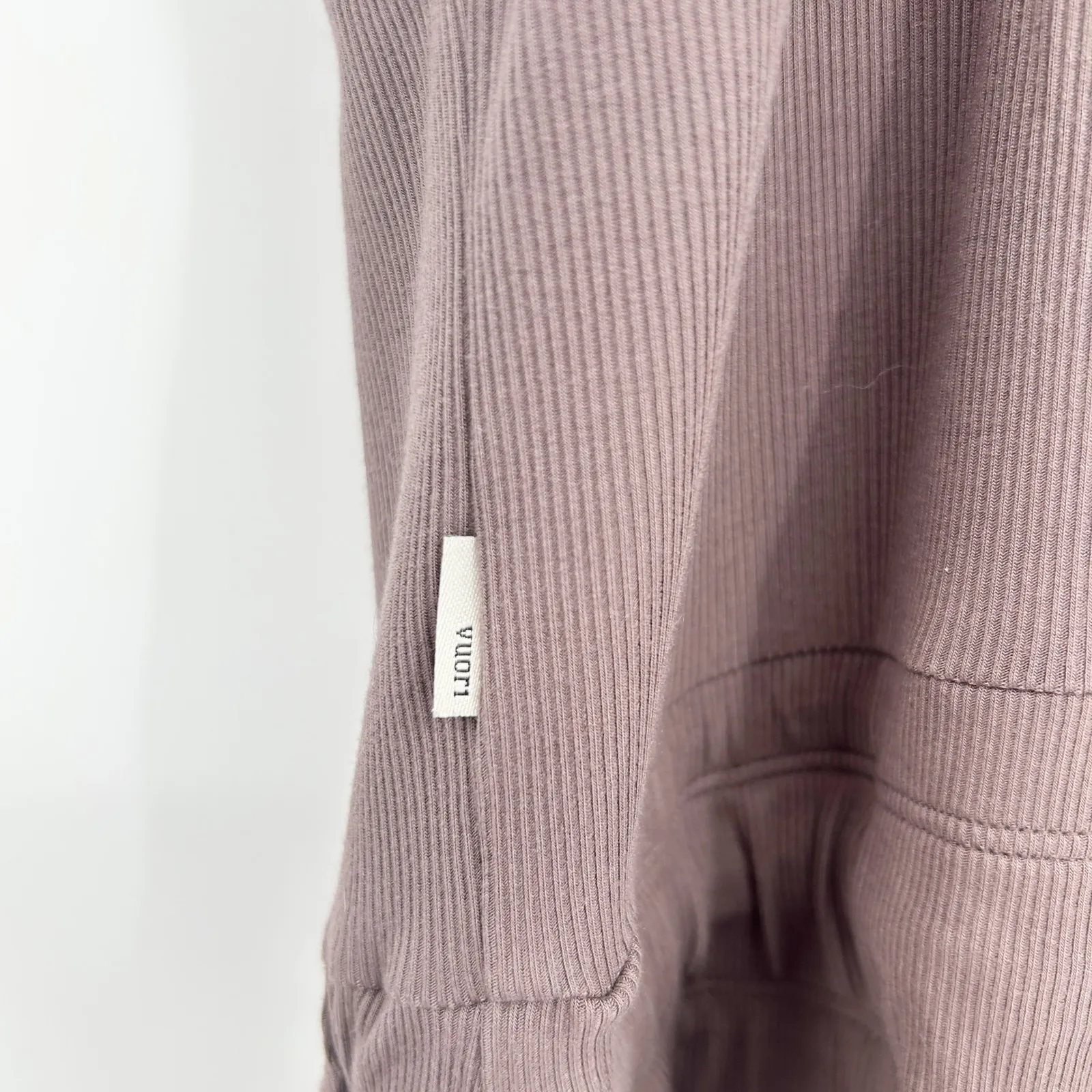 Vuori Womens Ribbed Knit Pose Henley Athleisure Jumpsuit Size M Chocolate Brown - Image 7