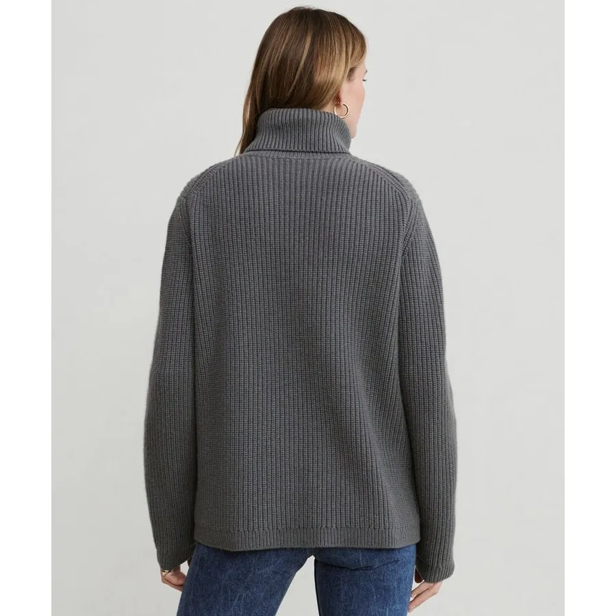 Jenni Kayne Cashmere Turtleneck Sweater Size XS Storm Gray - Image 3