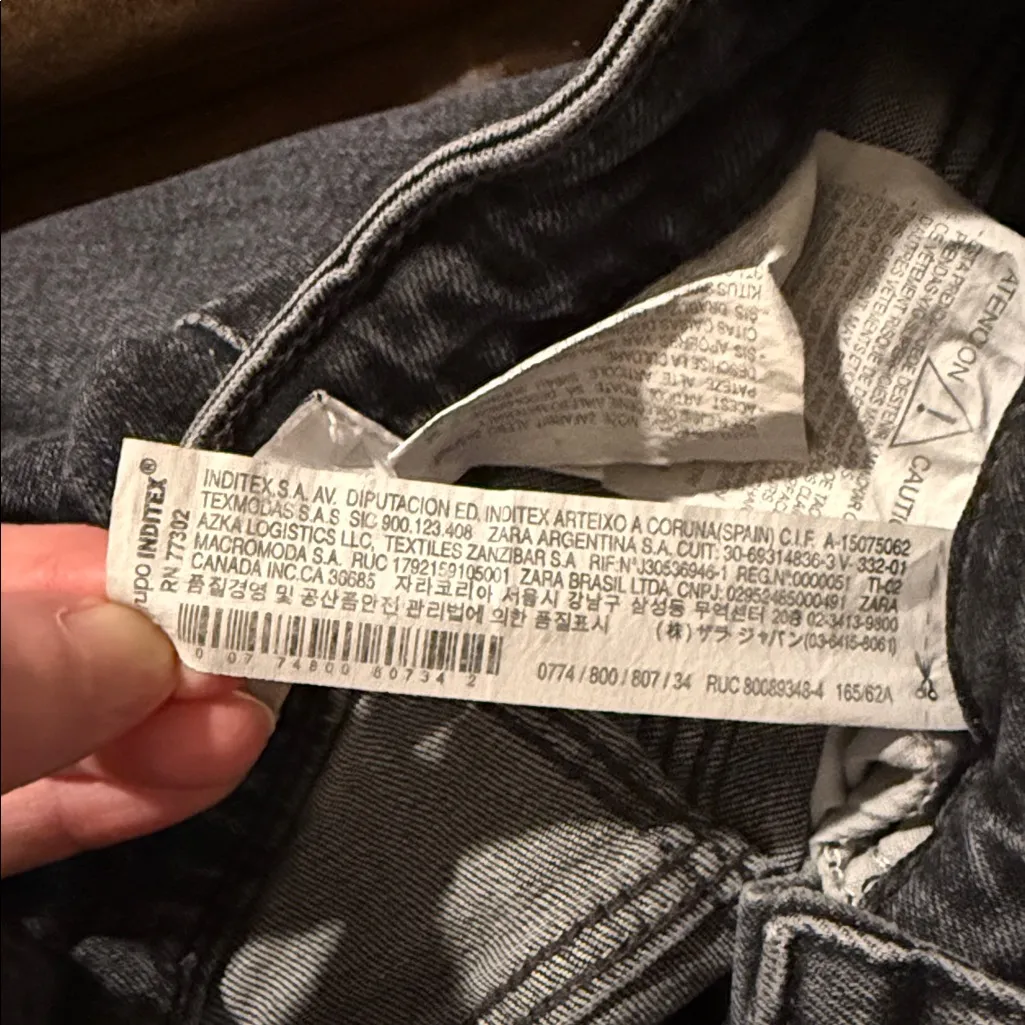 🖤Zara Washed Black Slit Jeans•Size:2🖤 - Image 10