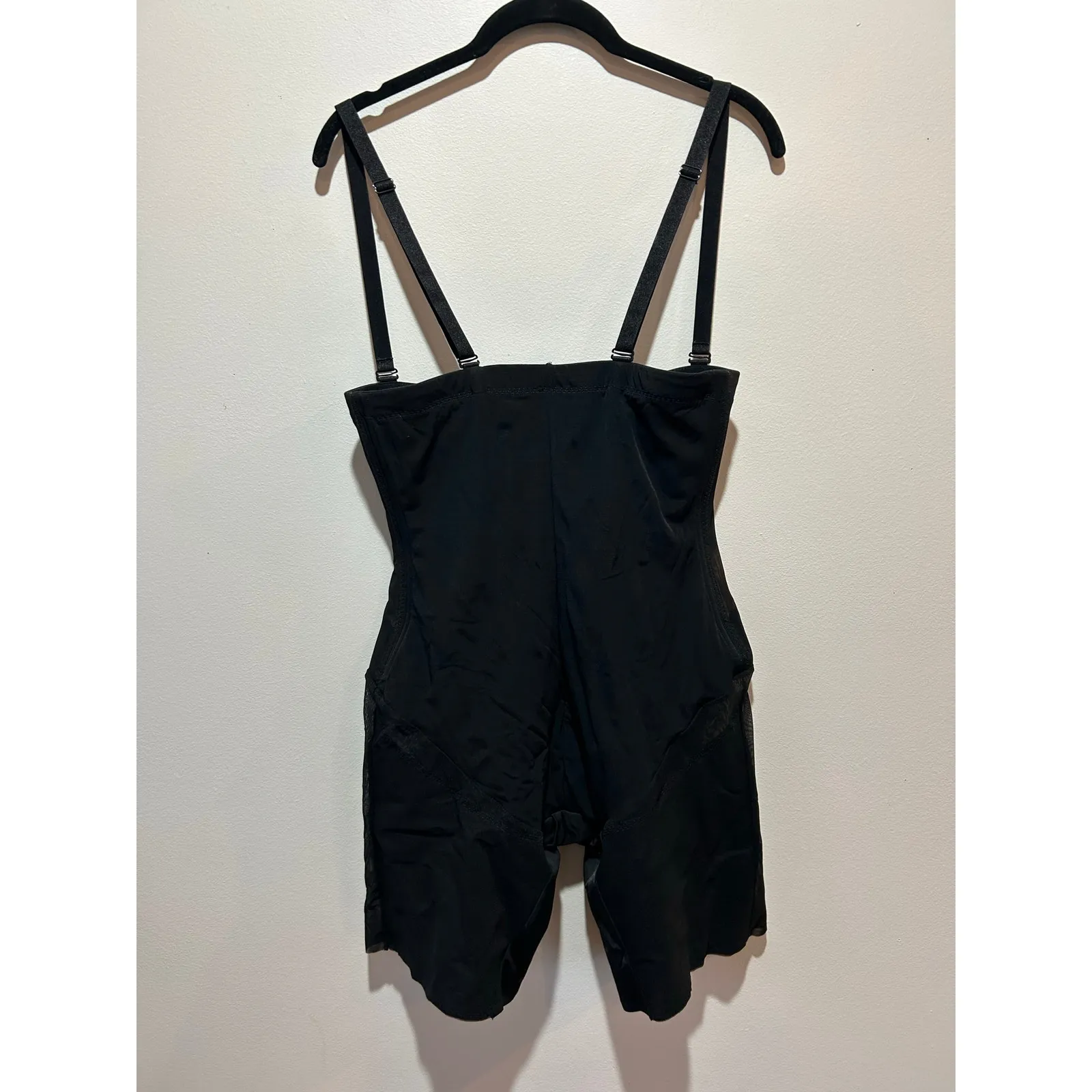 Honeylove Super Power mid thigh shortall shape wear size XL removable straps Black - Image 3