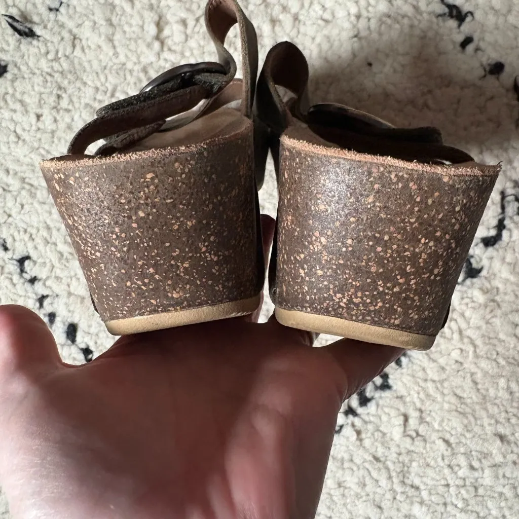 Dansko Susie Sage Green Nubuck Strappy Open Toe Wedge Sandals size 41 / 10.5–11 - Image 3