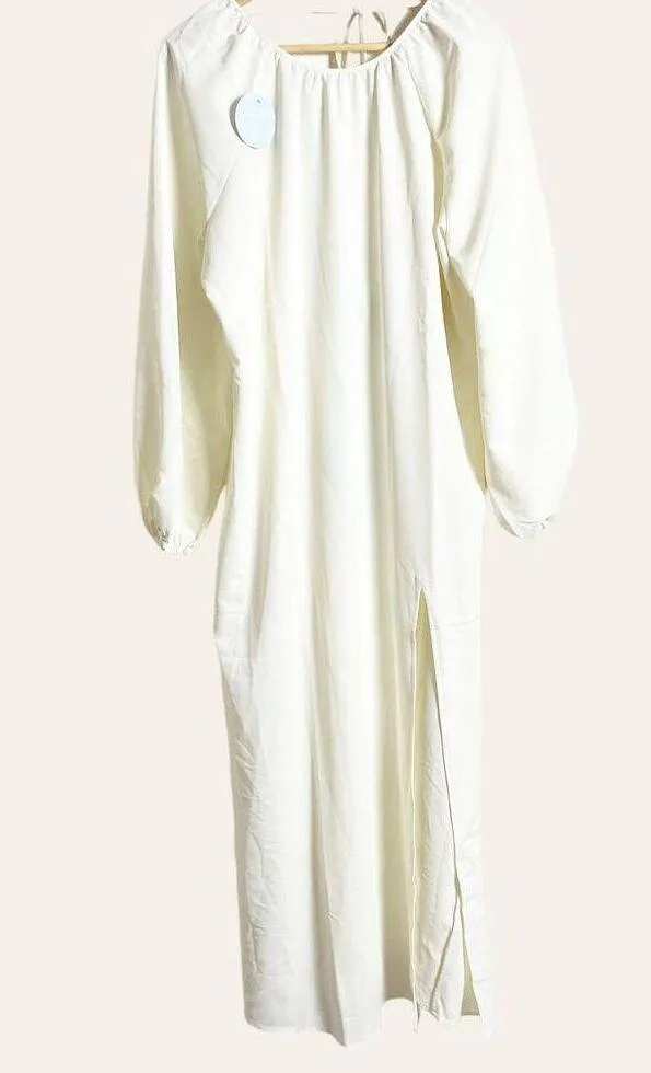 Hill House Simone Long Sleeve Maxi Dress in Coconut Milk Size L - Image 6