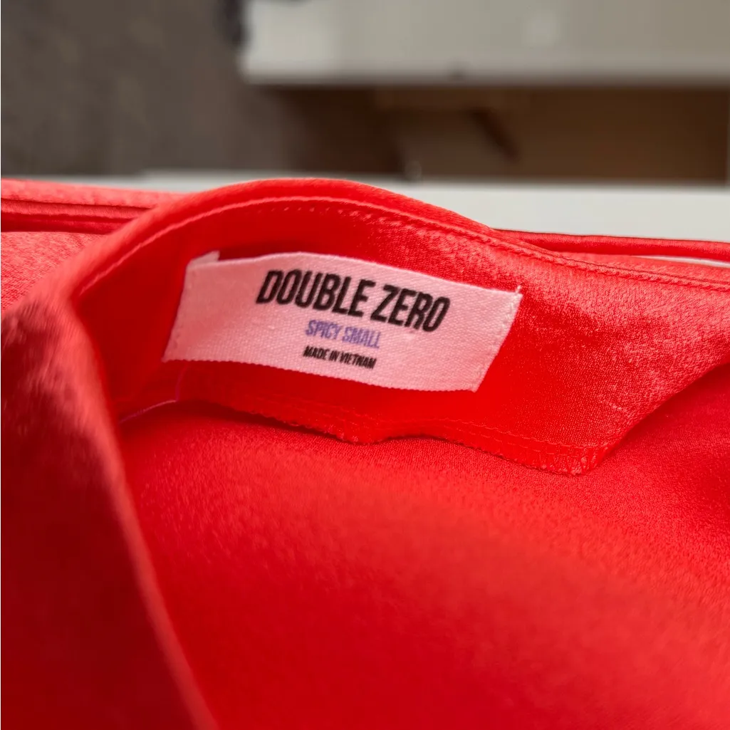 Double Zero Red Mini Dress - Image 3