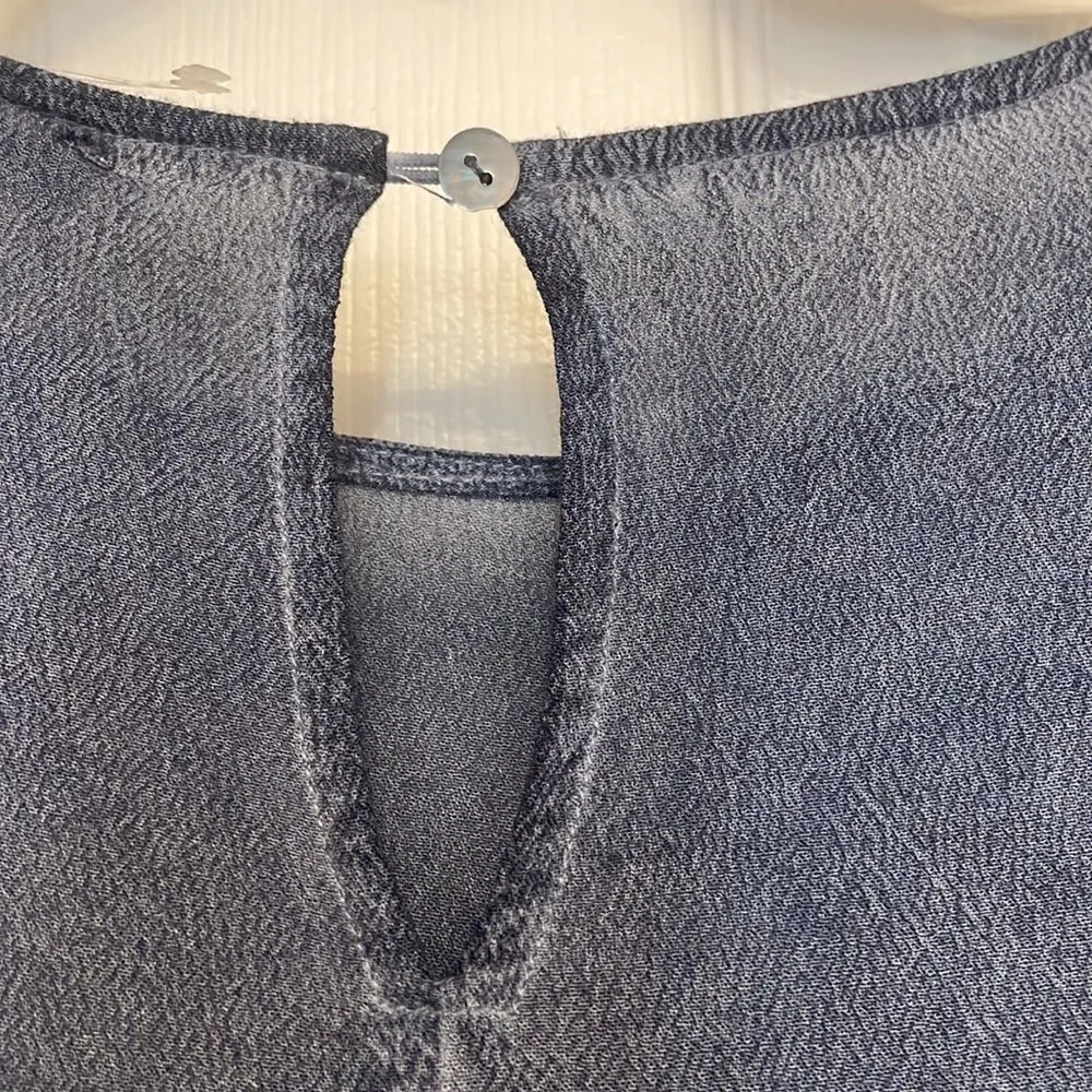 Crescent ✨ Dusty Blue 3/4 Sleeve Ruffle Top, NWT - Image 5