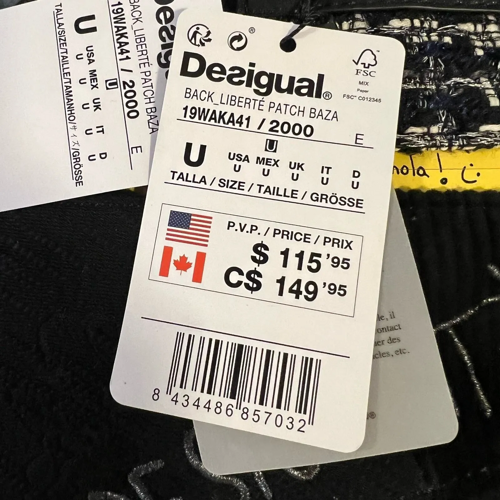 Desigual‎ Liberté Patch Baza Backpack Tote Bag New - Image 5