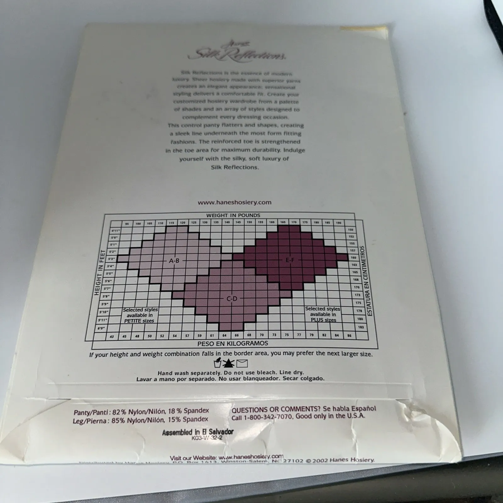 NOS Hanes Silk Reflections Silky Sheer Control Top Reinf  Toe  718 Navy EF 2002 - Image 2