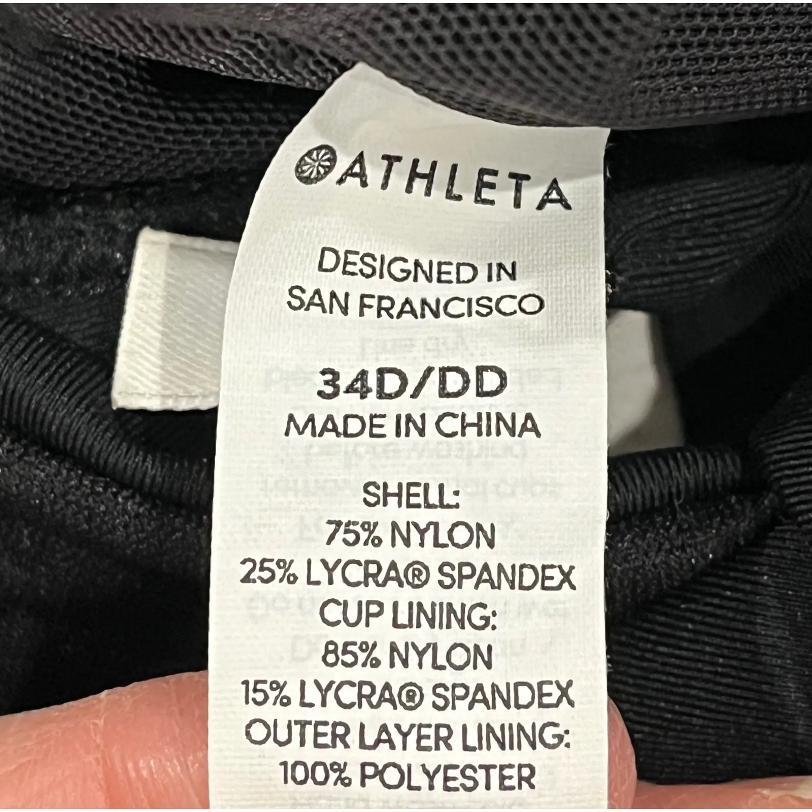 Lot of 2 bikini tops black Athleta and Bikini Lab Tie Top black Beige Crochet - Image 3