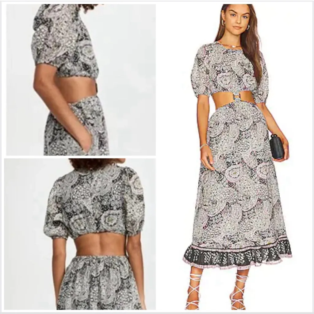 NWT Cleobella Josephine Ankle Dress Paisley Cutout M - Image 2