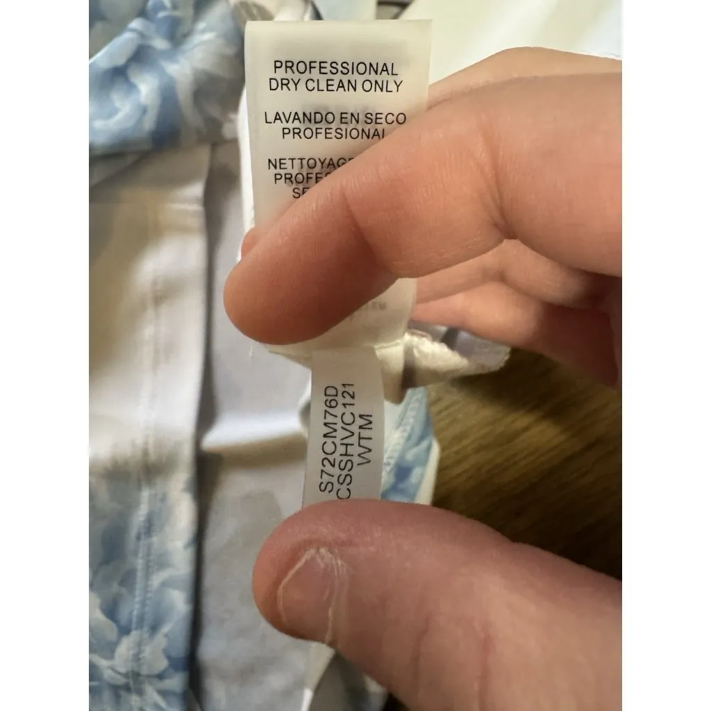 Calvin Klein Women Size XL‎ Sleeveless Blouse Floral Lightweight Pleated Keyhole - Image 9