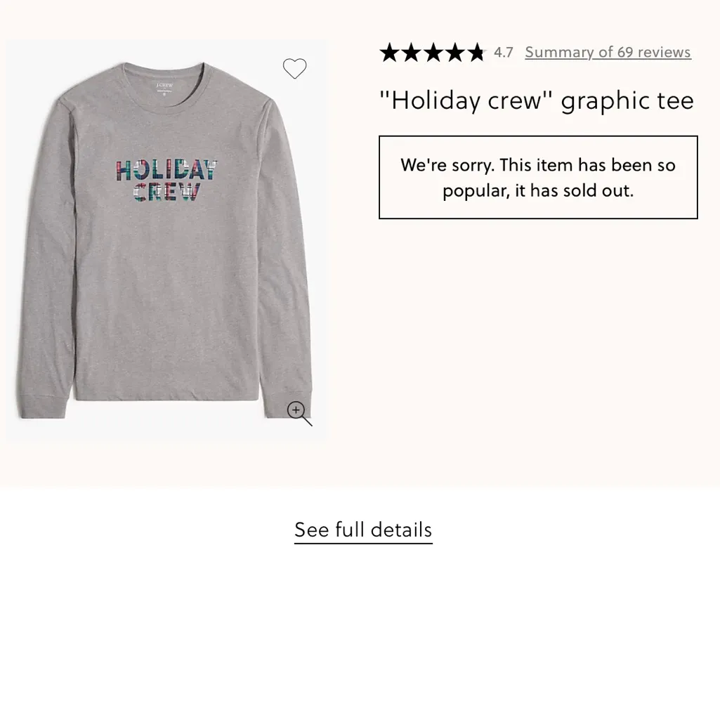 NWT J. Crew Grey Long Sleeve Tartan Plaid “Holiday Crew” Top SZ XL - sensor hole - Image 2