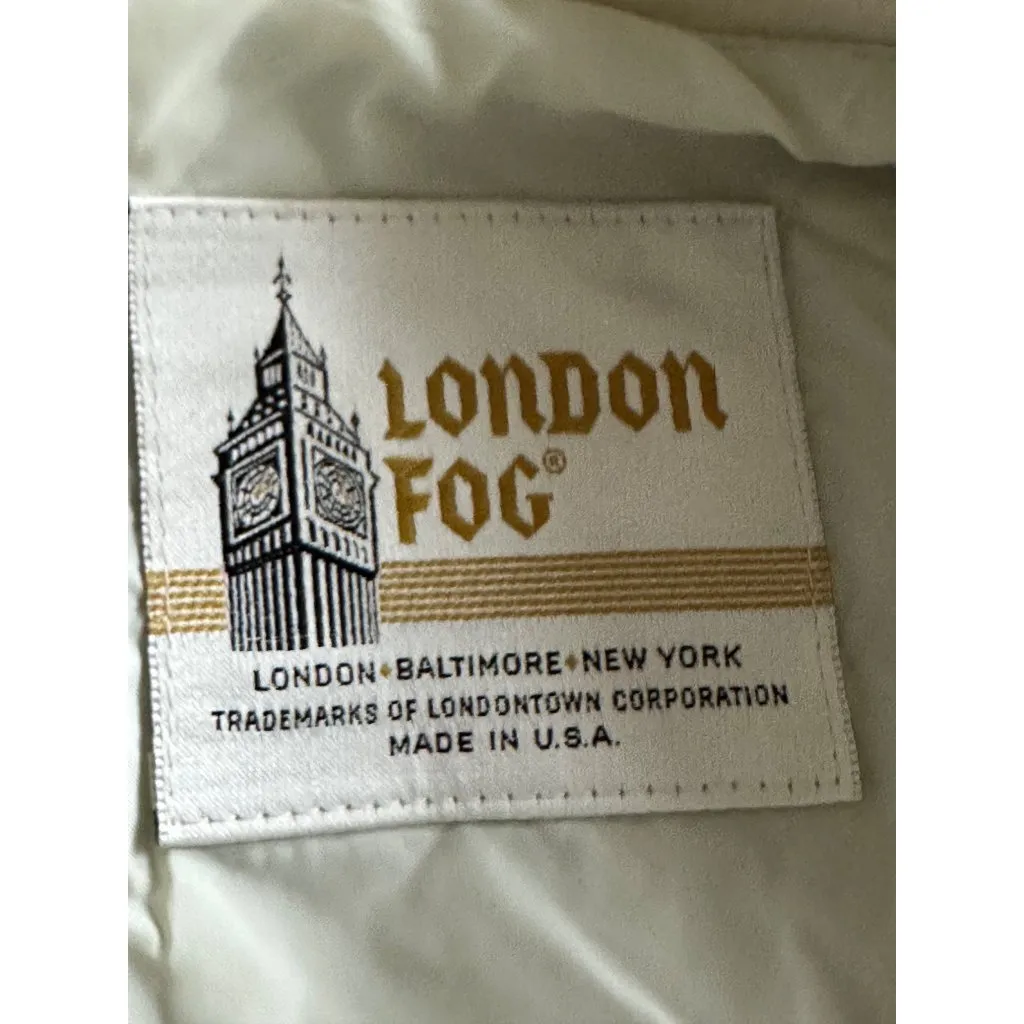 London Fog Trench Coat Women 10P Ivory Vintage Classic Minimalist Chic Academia - Image 3