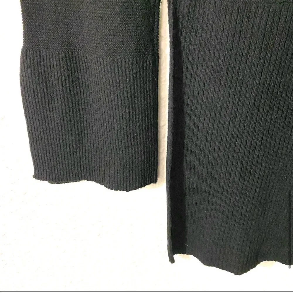 Free People black criss cross collar/chest sweater dress/tunic size S - Image 6