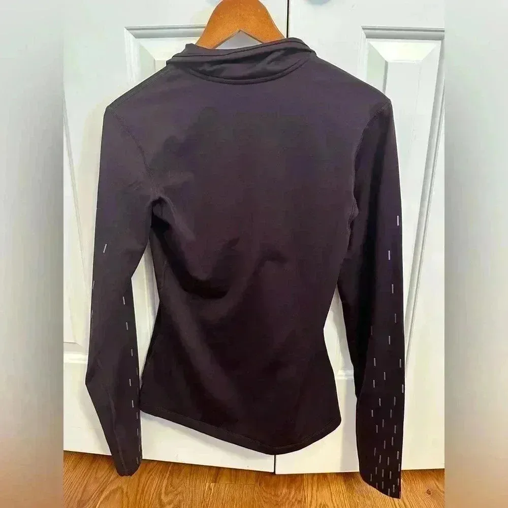 Nike Pro Warm Dri Fit Purple Quarter Zip Up Long Sleeve Shirt size Medium - Image 7