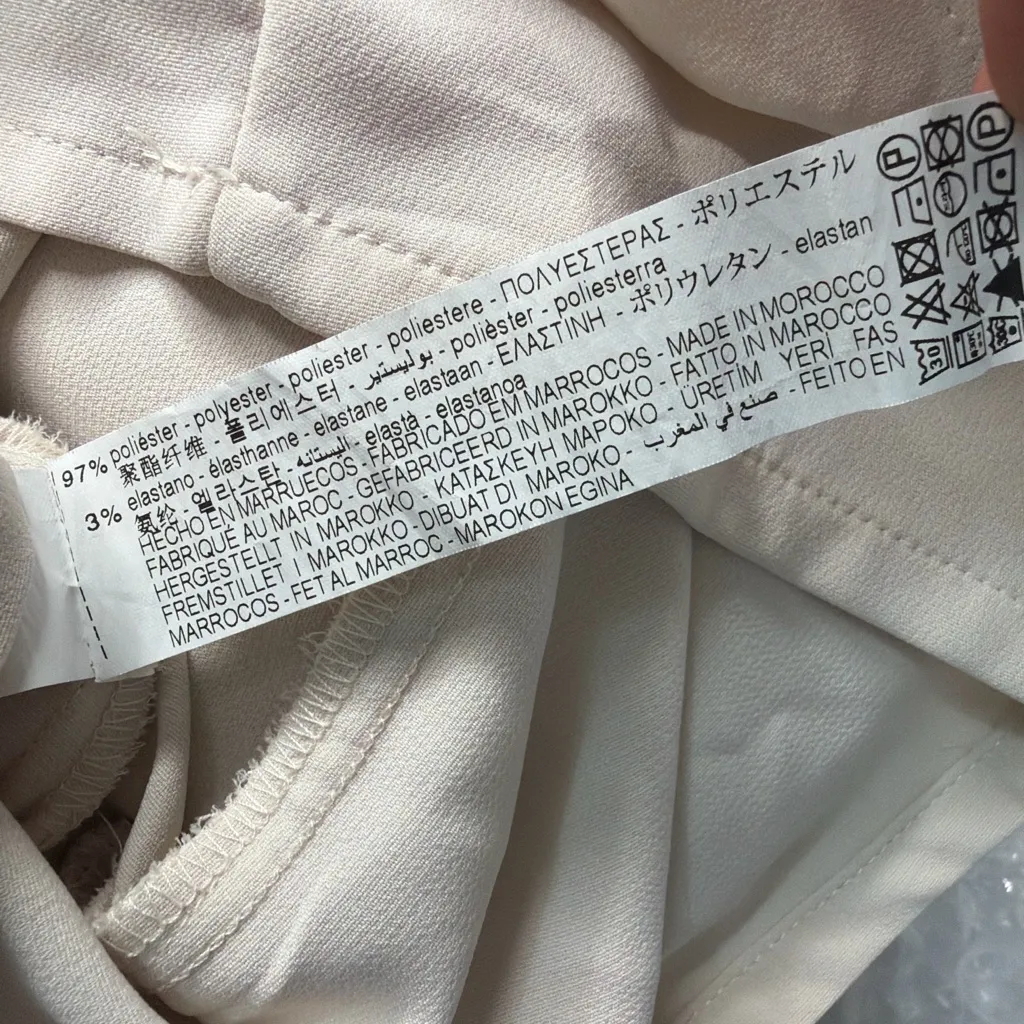 ZARA Beige Wrap Skort High Waist Tie Detail Size M(A212) - Image 9