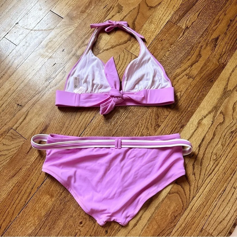 Victoria’s Secret Lavender Halter Top Bikini Belted Bottom Sz M - Image 14