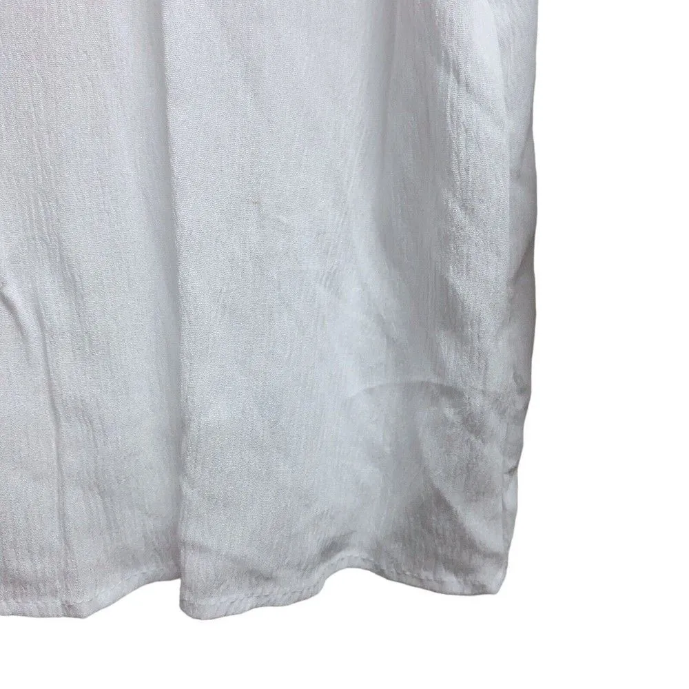 Coldwater Creek Woman's Plus 1X White Blouse Off Shouder Semi Sheer Gauzy? Top - Image 10