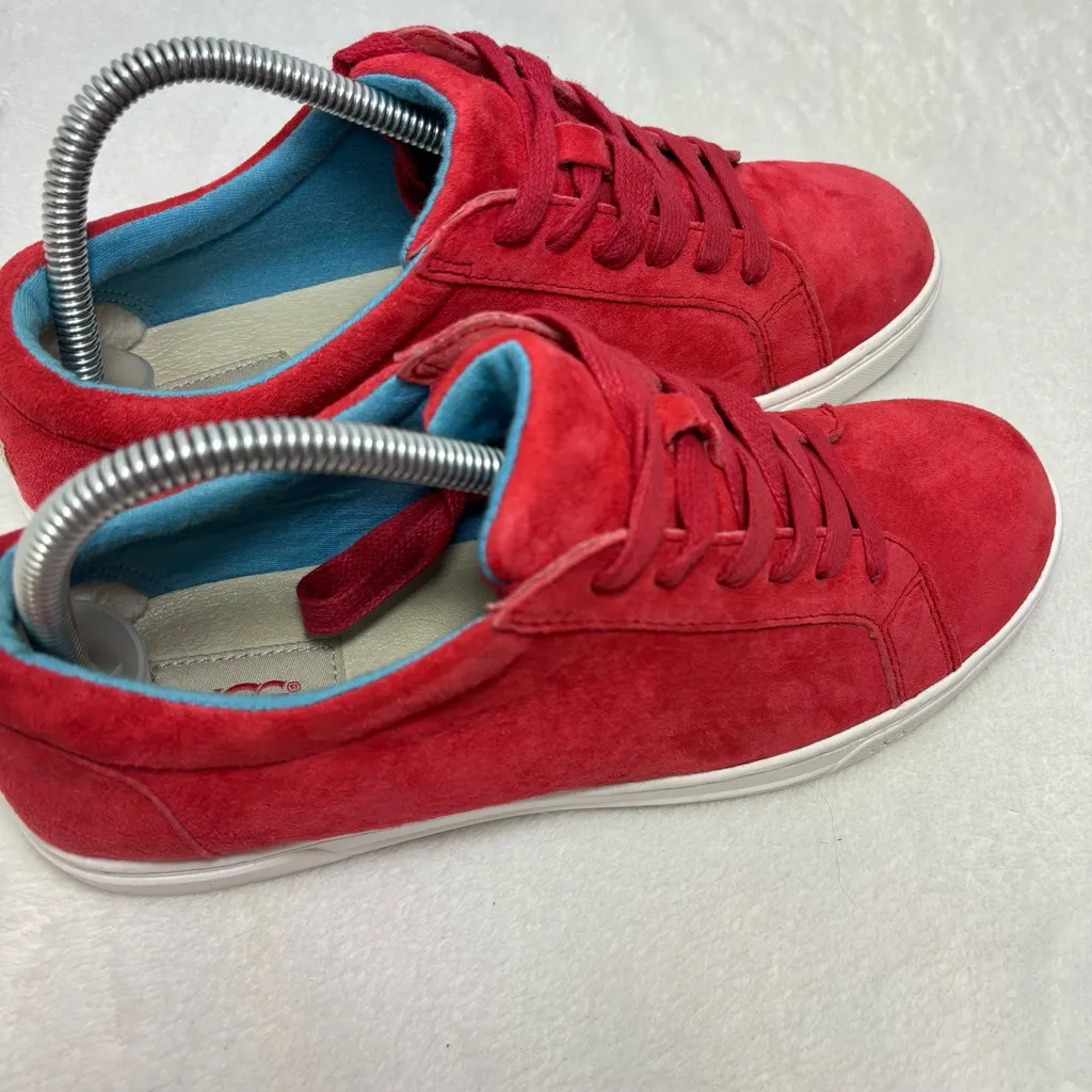 UGG Karine Tango Red (TNGO) Suede Wool‎ Women Sneaker 1015044 Size 9 - Image 5