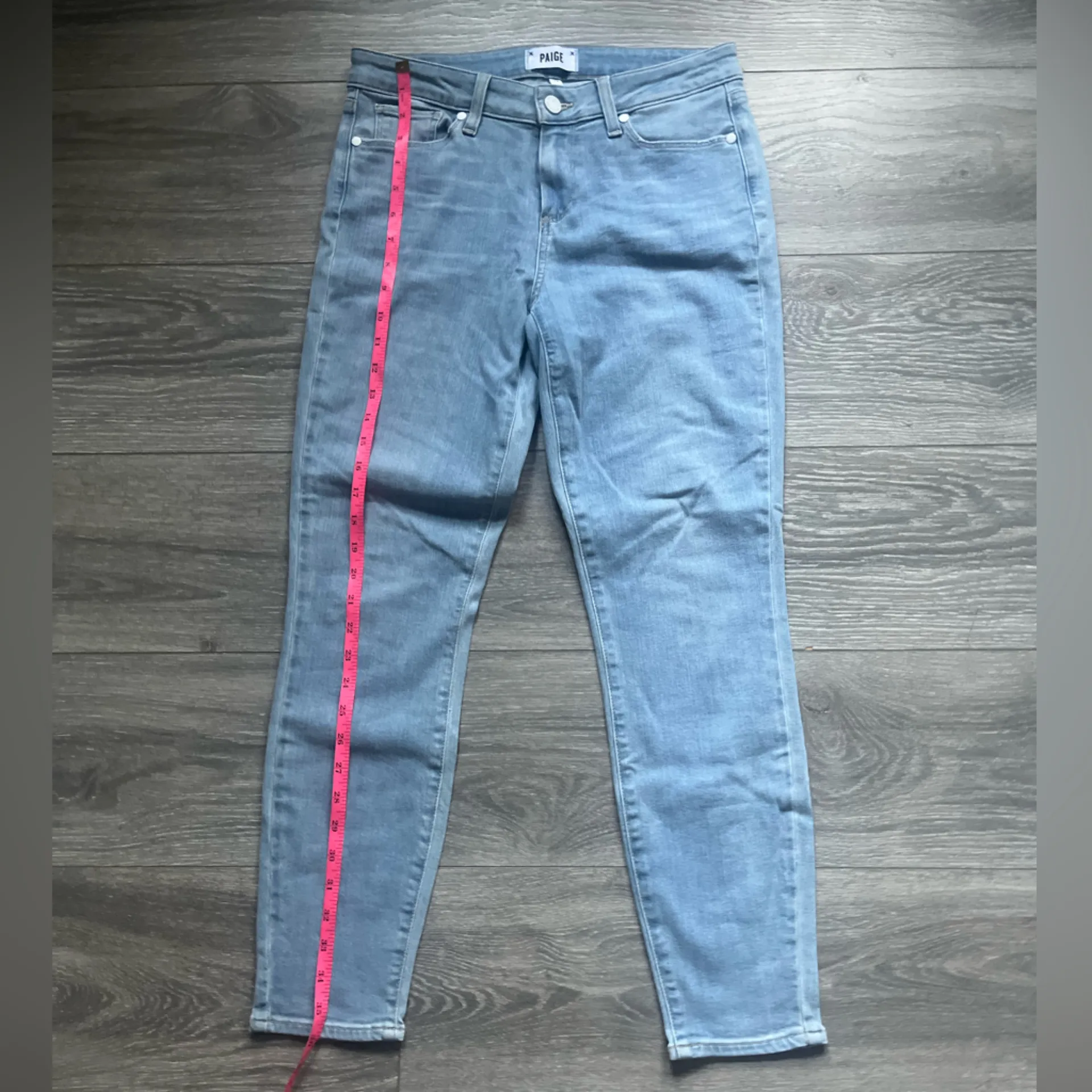 PAIGE Denim Light Blue Verdugo Ankle Skinny Stretch Jeans Size 29 Spring Classic - Image 8