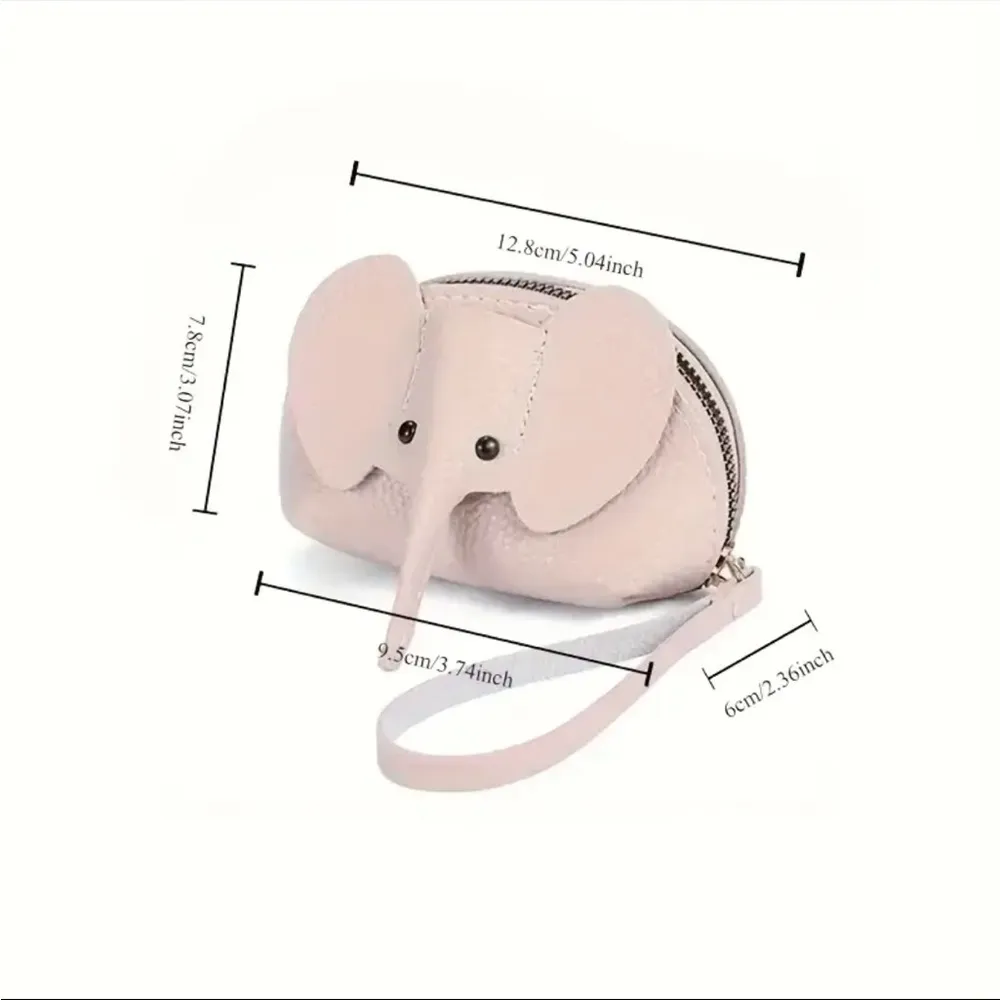 Elephant Coin Purse With Wristlet Strap NWT Tan - Image 3