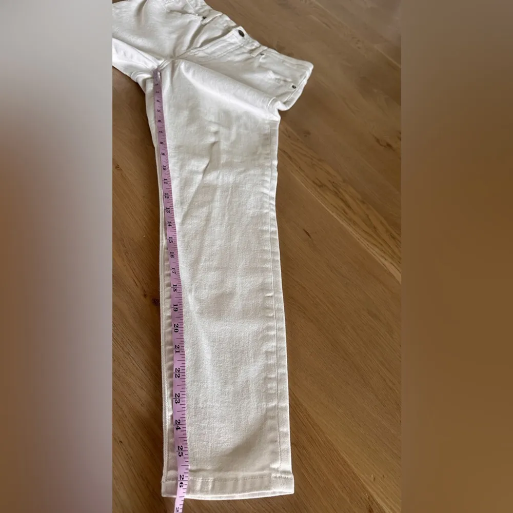 Everlane the curvy high-rise skinny jeans white denim size 29 cropped - Image 10