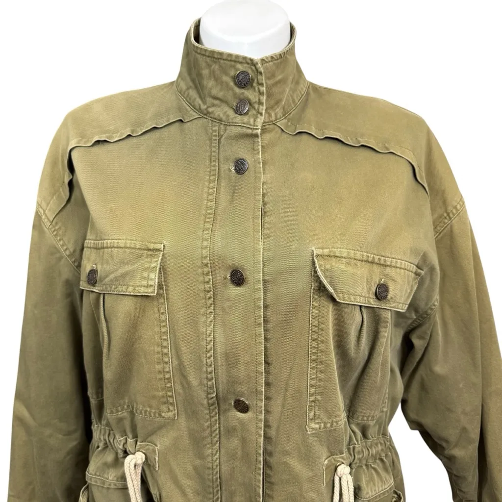 Vintage Argenti Jeans Army Green Utility Jacket Women’s Large 100% Cotton - Image 2