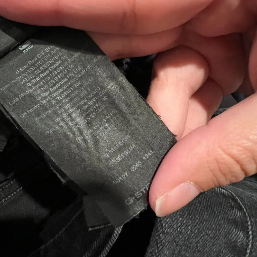 G Star Raw jeans 3301 slim size 31 Black - Image 9