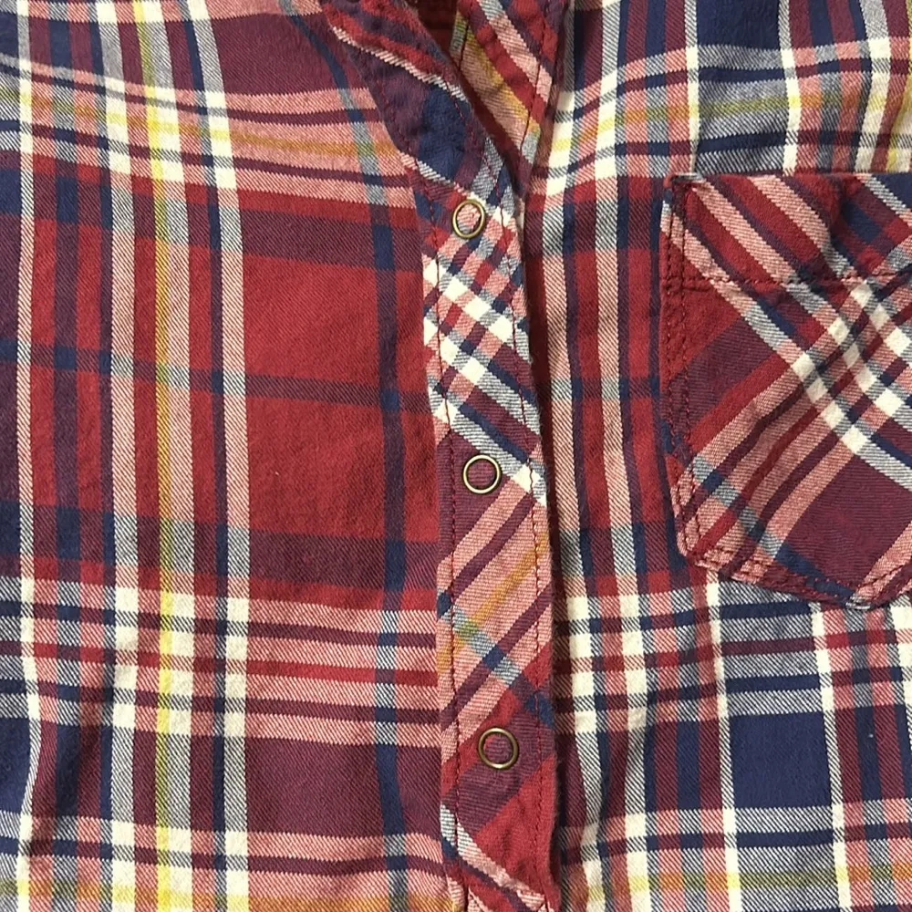 Arizona Jean Co Plaid Button Down Shirt Small - Image 3