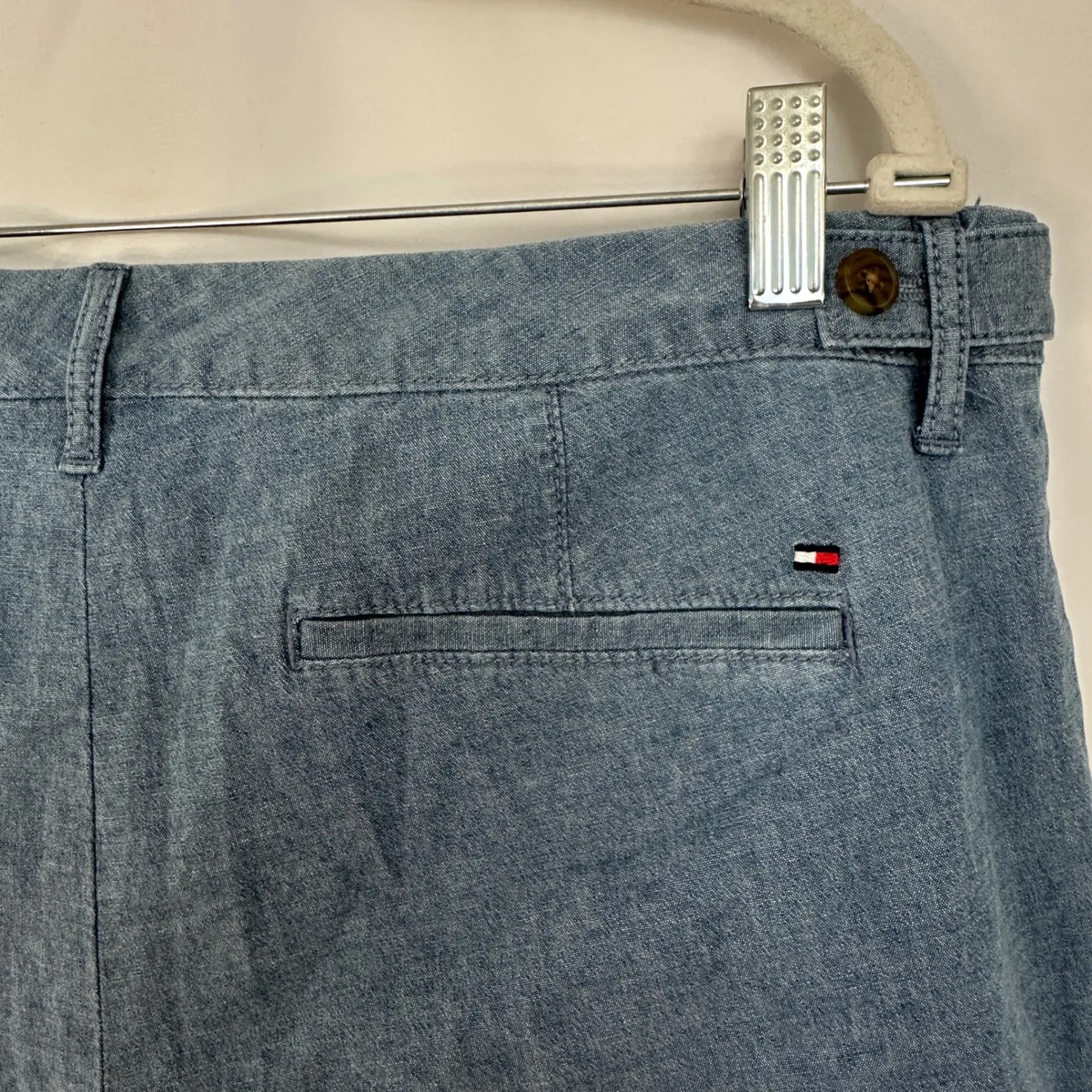 Tommy Hilfiger Womens‎ Classic Stretch Blue Shorts Size 12 Casual - Image 5