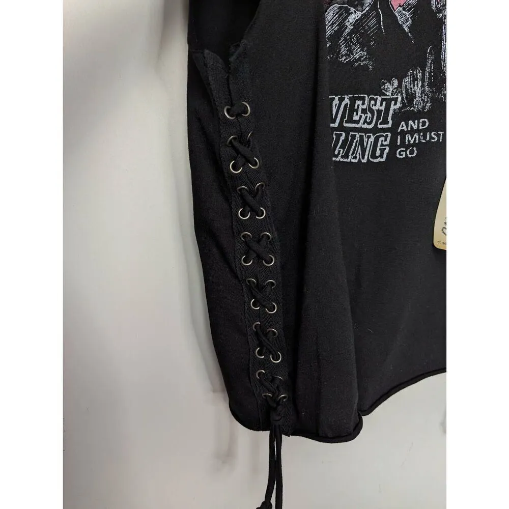 Wrangler the west is calling side lace-up tank Medium - Image 3