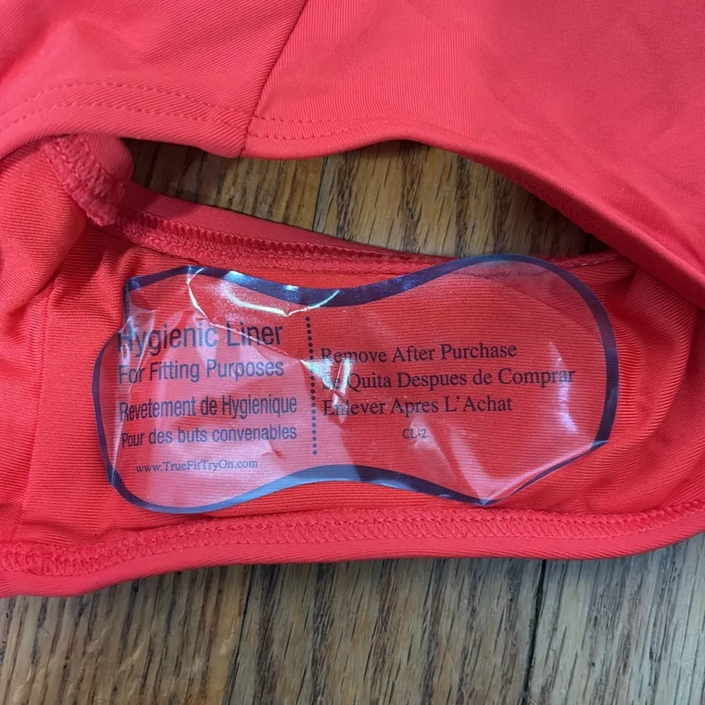 NWOT Vince Camuto‎ One Piece Swimsuit Orange/Poppy Knot Front Tie Halter size 4 - Image 6